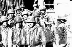 The crew of the LCI (L) 83, my ship. in Darthmouth, England prior to D-Day. In the far right of the picture you can see Coast Guard Commander Jack Dempsey, former heavyweight champion of the world.