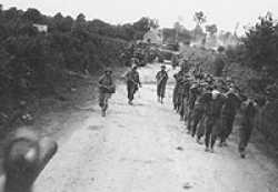 German prisoners of war at the St. Lo breakout.