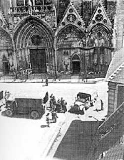 First trip into Bayeux after establishing the airfield just outside the town. This is Bayeux Cathedral home of the famous tapestry.