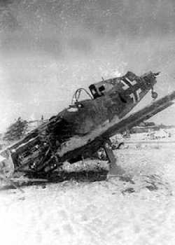 These are photos of a downed German aircraft at our base at Rheims-Courcy in northeastern France in 1944