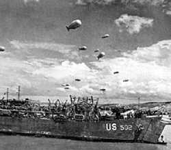 The balloons over the beach