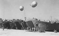 LST's in action on the beach