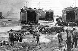 Landing Ship Tanks (LST) in Normandy