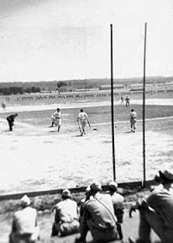 Playing baseball in Zell am See, Austria, waiting for the end of the war.