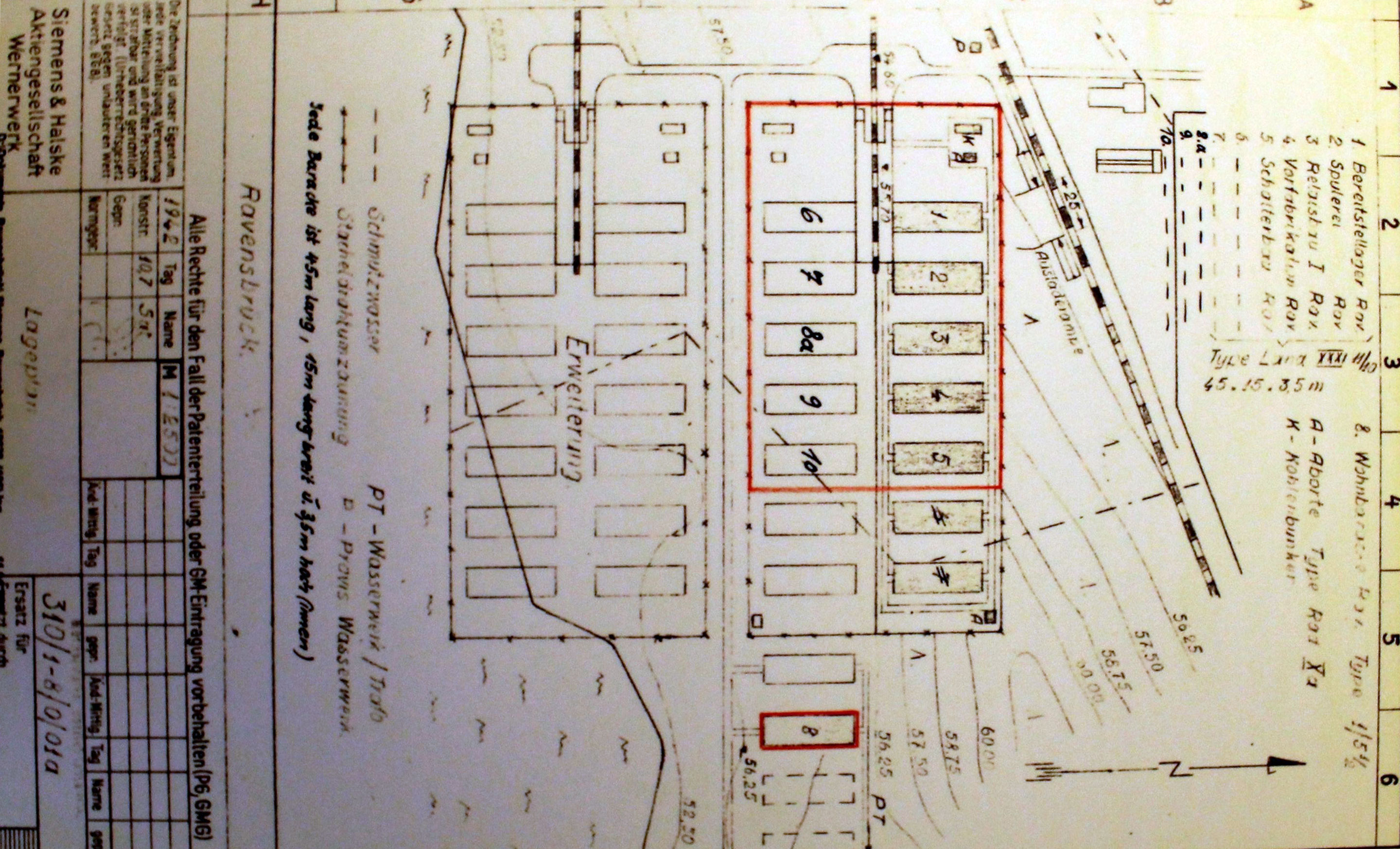 Plans of the Siemans factories at Ravensbrück