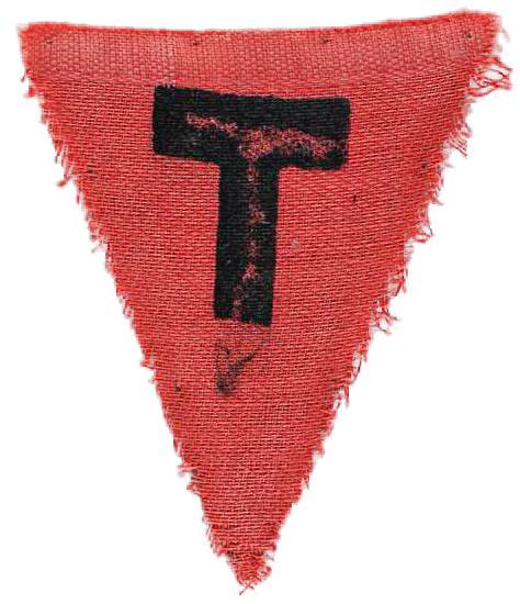 A red triangle of a Czech (T) political prisoner