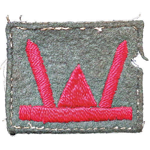 53rd Welsh Infantry Division patch to which the 1st Battalion Oxfordshire and Buckinghamshire Light Infantry was assigned during D-Day.