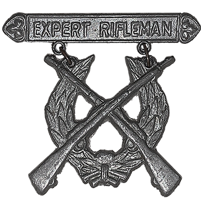 Expert rifleman badge