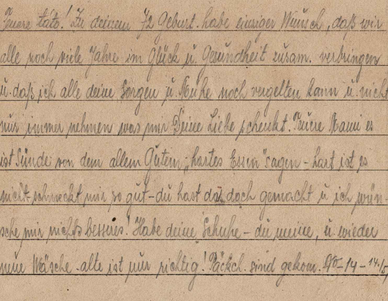 A letter from Ravensbrück from Miss Jirina Heringova