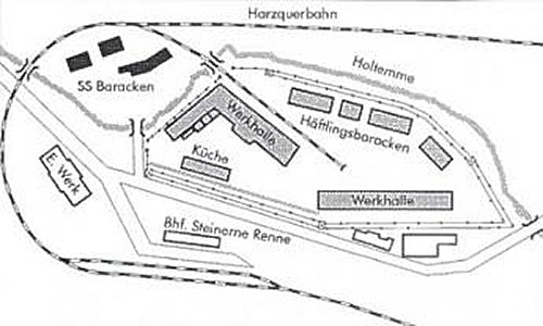 Layout of the Steinerne Renne subcamp grounds