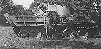 John in front of broken down German Panther Tank.