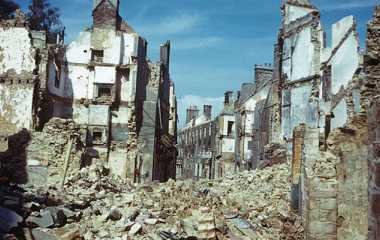 The devastation after D-Day
