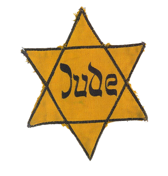 Nazis implemented an obligatory Jewish badge (to identify Jews) between 1939 and 1945. Like this Star of David
